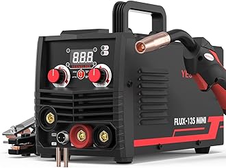 YESWELDER FLUX-135 MINI 135Amp MIG Welder,110V Flux Core Gasless Welder, Flux MIG/Lift TIG/Stick 3-in-1 Welding Machine