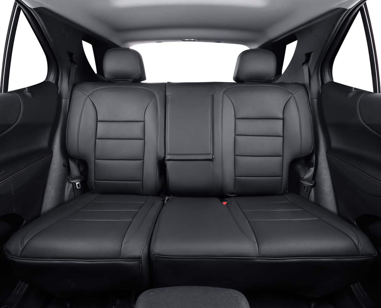 coverdream Equinox Waterproof Leather Seat Covers Custom Fit for 2025 2026 Chevrolet Equinox LT,RS,Activ Seat Covers,Full Coverage,Airbag Compatible Car Seat Protector(Full Set,Black)