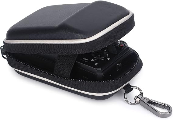 Hard EVA Shock Resistant Compact Digital Camera Case Carrying Protective for Canon PowerShot SX730 HS G9 X Nikon COOLPIX A900 W100 Panasonic Lumix DMC TZ80 Sony Cyber-Shot DSC WX500 HX90 RX100, Black