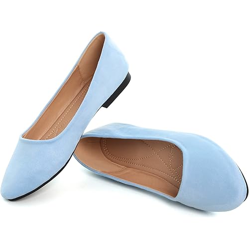 Dear Time Women Flat Shoes Comfortable Slip on Pointed Toe Ballet Flats