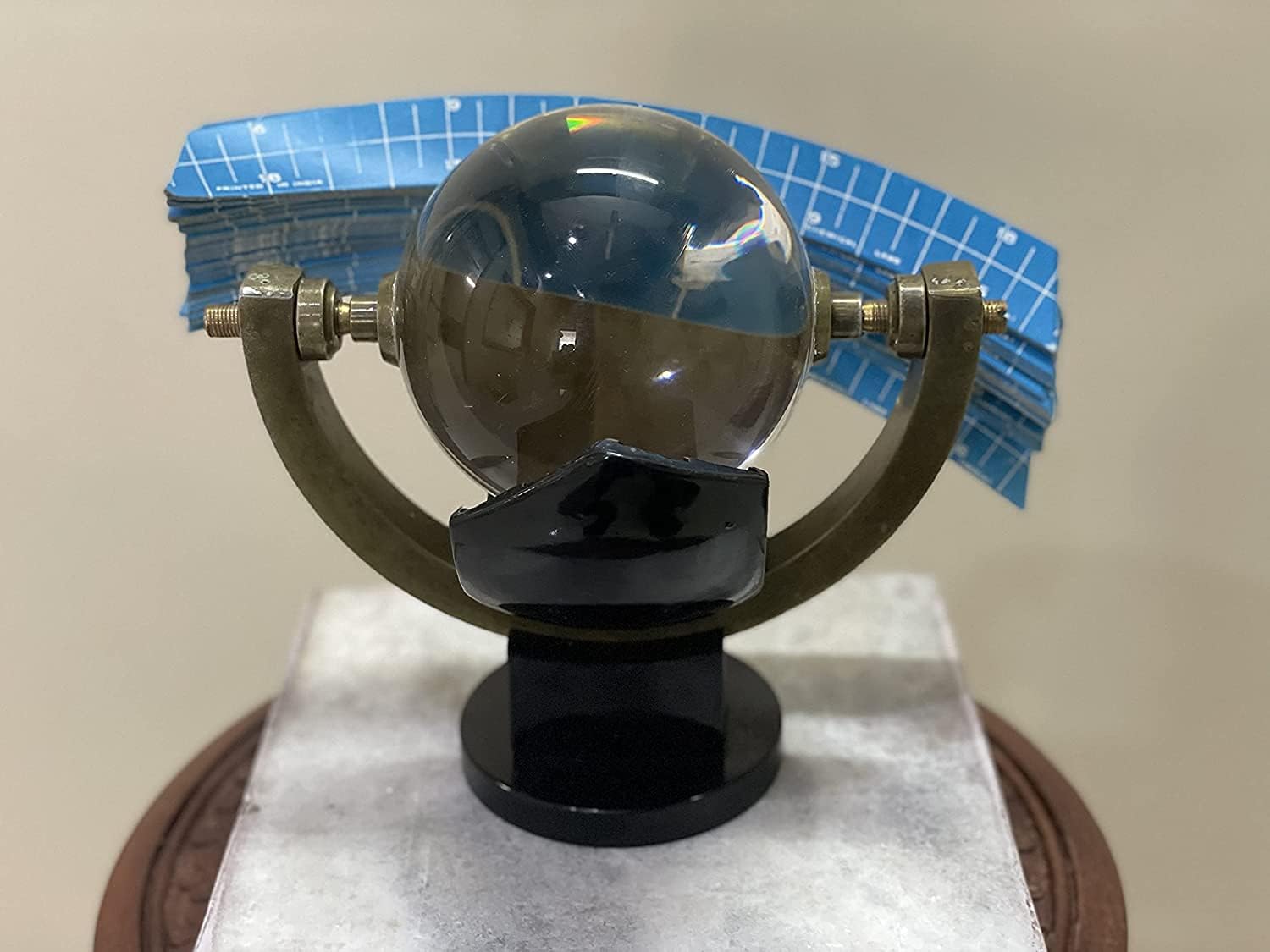 Sunshine Recorder Having Crystal Balls, Weather Sunshine Recorder Record Sun Rays Directly On Strip By Sun Instruments