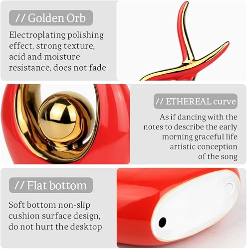 Vista 42 de Norrclp - Decoración para el hogar, arte abstracto moderno, estatua de cerámica, decoraciones de centro de mesa para el comedor, la sala de estar