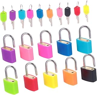 YARNOW 10pcs Padlock Valise De Voyage Backpack Set Mini Padlock Miniature Lock Miniature Locks and Keys Suitcase Bags Keyed Mini Multi-Colored Locks Mini Colorful Locks Colorful Padlock