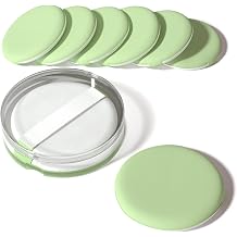 MOHOPE 8Pcs Air Cushion Makeup Sponges for Foundation with Portable Box | Latex-Free Blending Sponge for Liquid, Cream, Foundation and Powder | Round Powder Puff | Grass