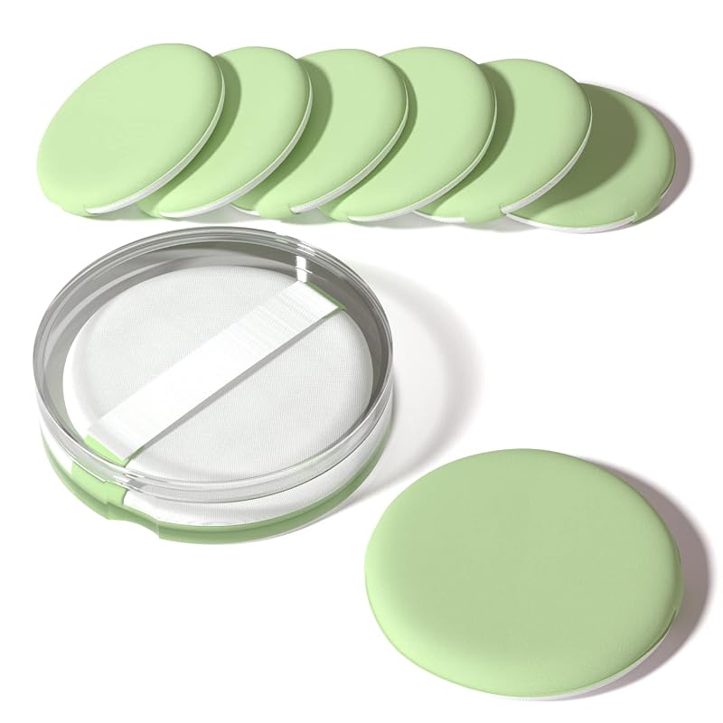 Esponjas de maquiagem Air Cushion MOHOPE para base, 8 unidades, com estojo portátil, sem látex, Grass