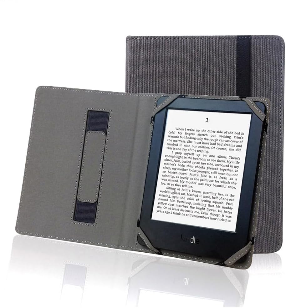 Natural Linen Case Cover for 6″ ebook Reader Universal Hemp Case Cover for Sony/kobo/tolino/Pocketbook 6inch ebook ereader (Slate Gray)