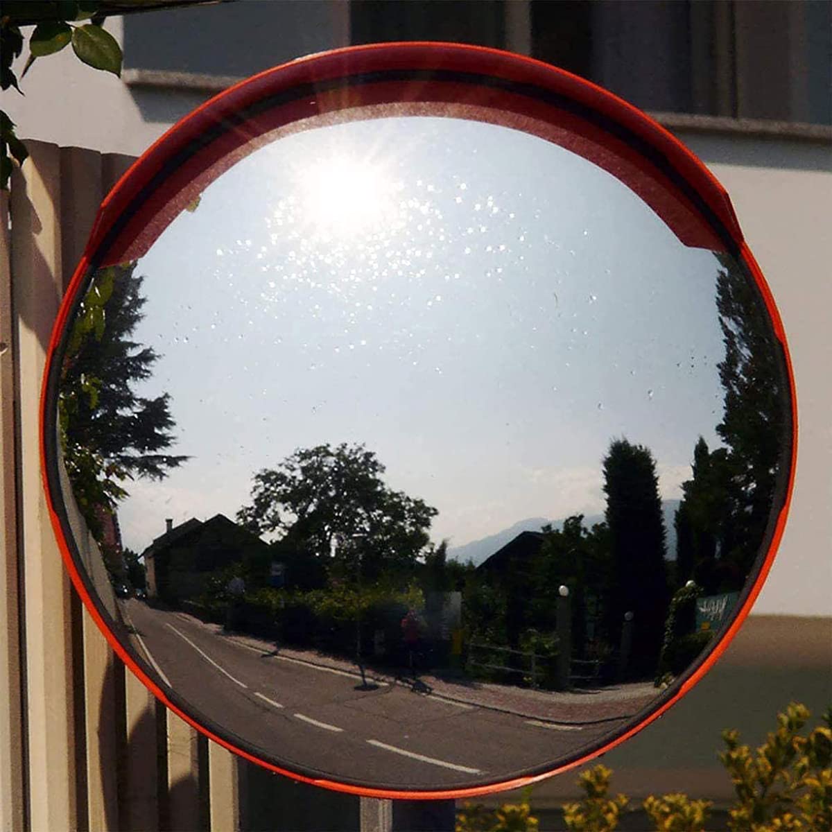Specchio Traffico Convesso Infrangibile 45cm con Staffa Fissaggio Parete Regolabile per Community Community Corners Shop Magazzini Ospedaliv