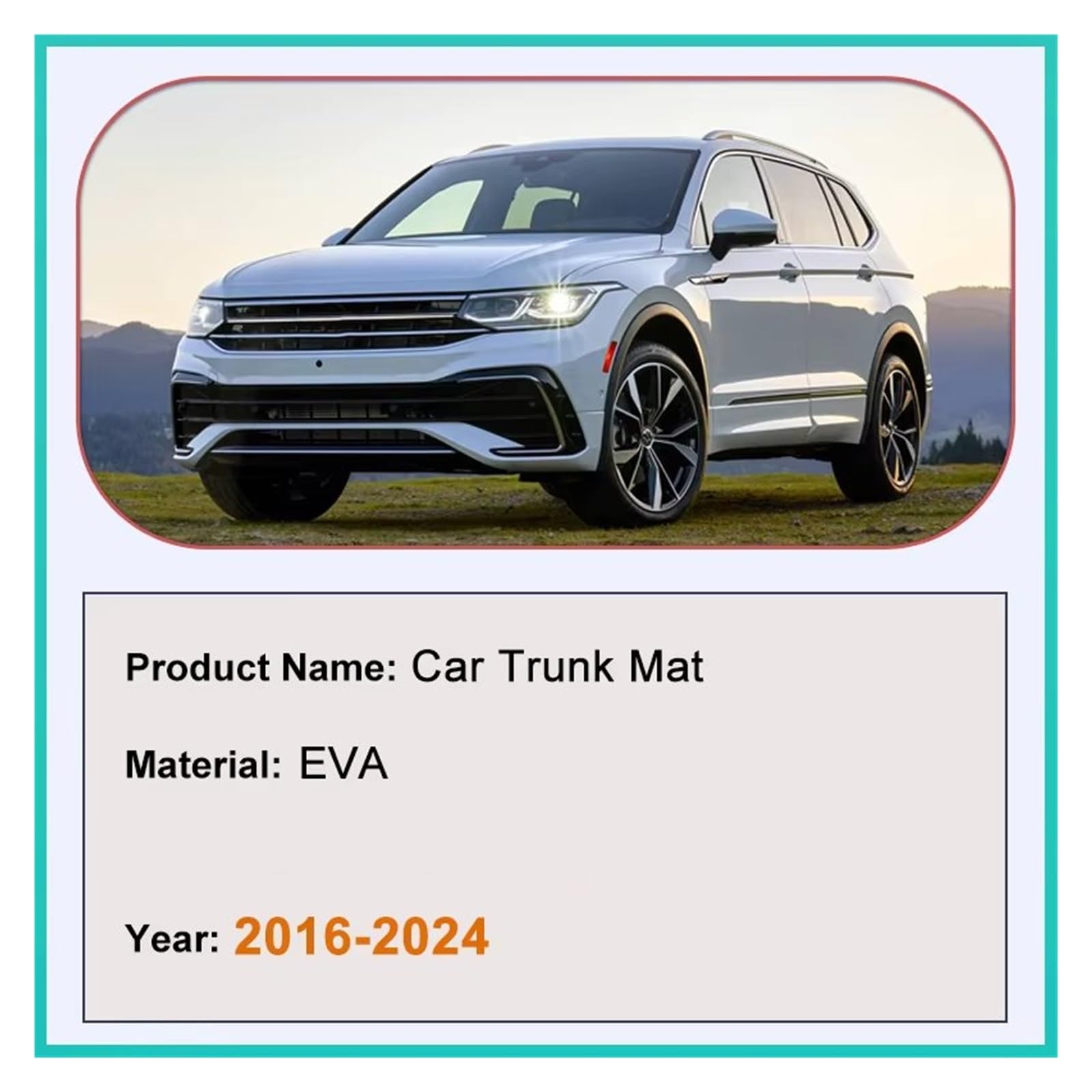 Mata do bagażnika do VW Tiguan LWB Allspace MK2 dywan wanna skórzana mata