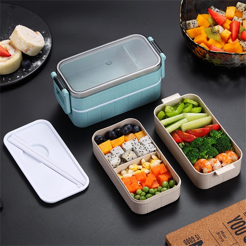 Fiambrera for niños Bento Box Picnic Contenedor de almacenamiento de plástico Vajilla Fiambreras térmicas for alimentos Fiambreras(Beige)