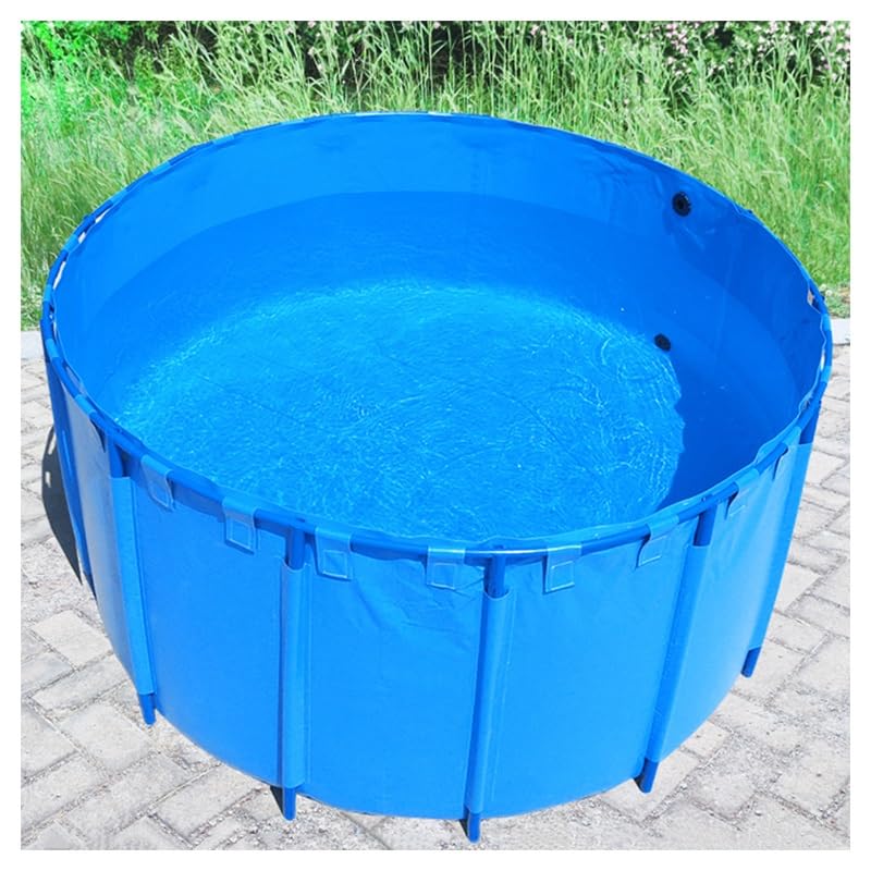 Piscina elevada de PVC de 1,2 x 1 m, estanque plegable exterior con salida para riego y koi