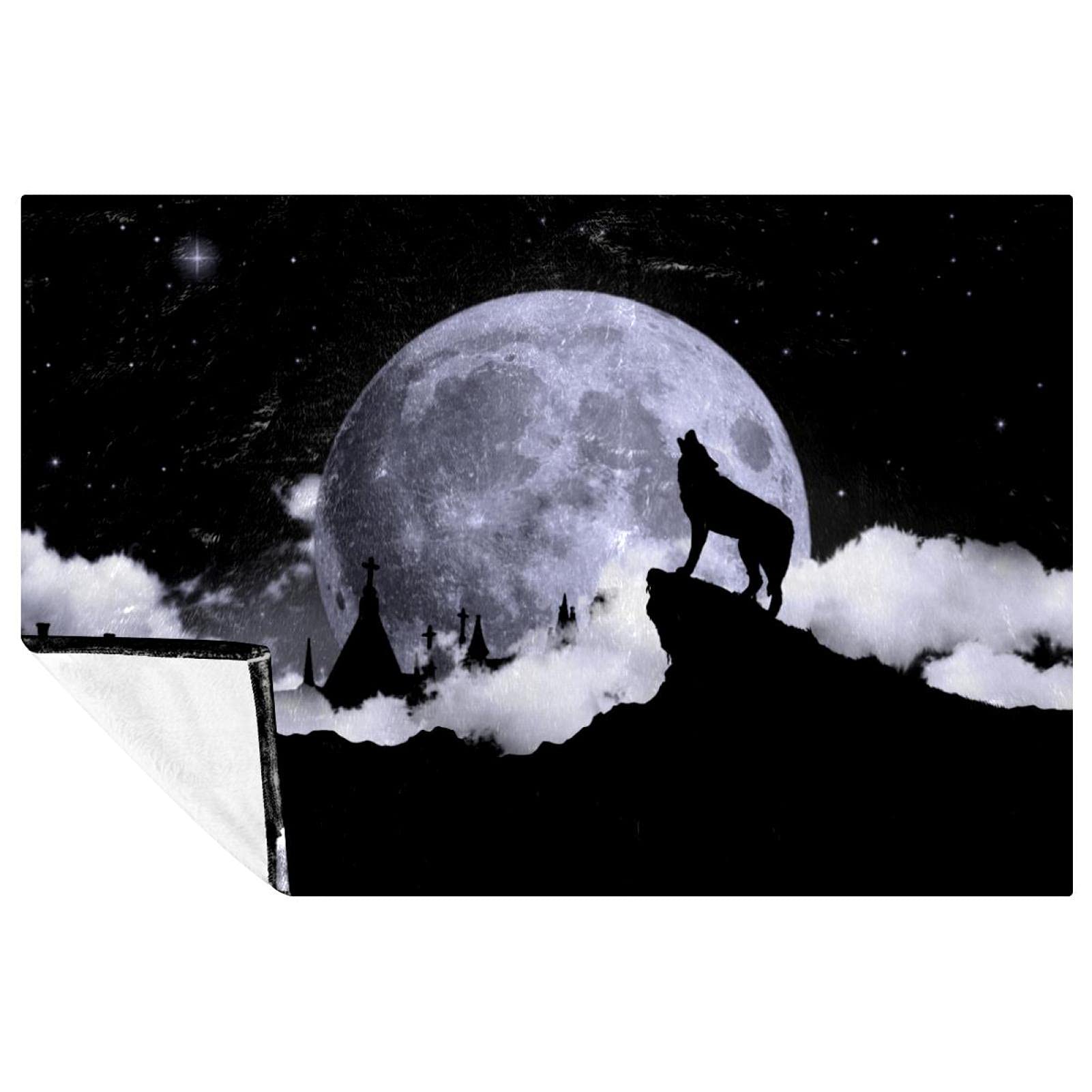 Couverture loup idée cadeau idéale plaid doux pour petits et grands