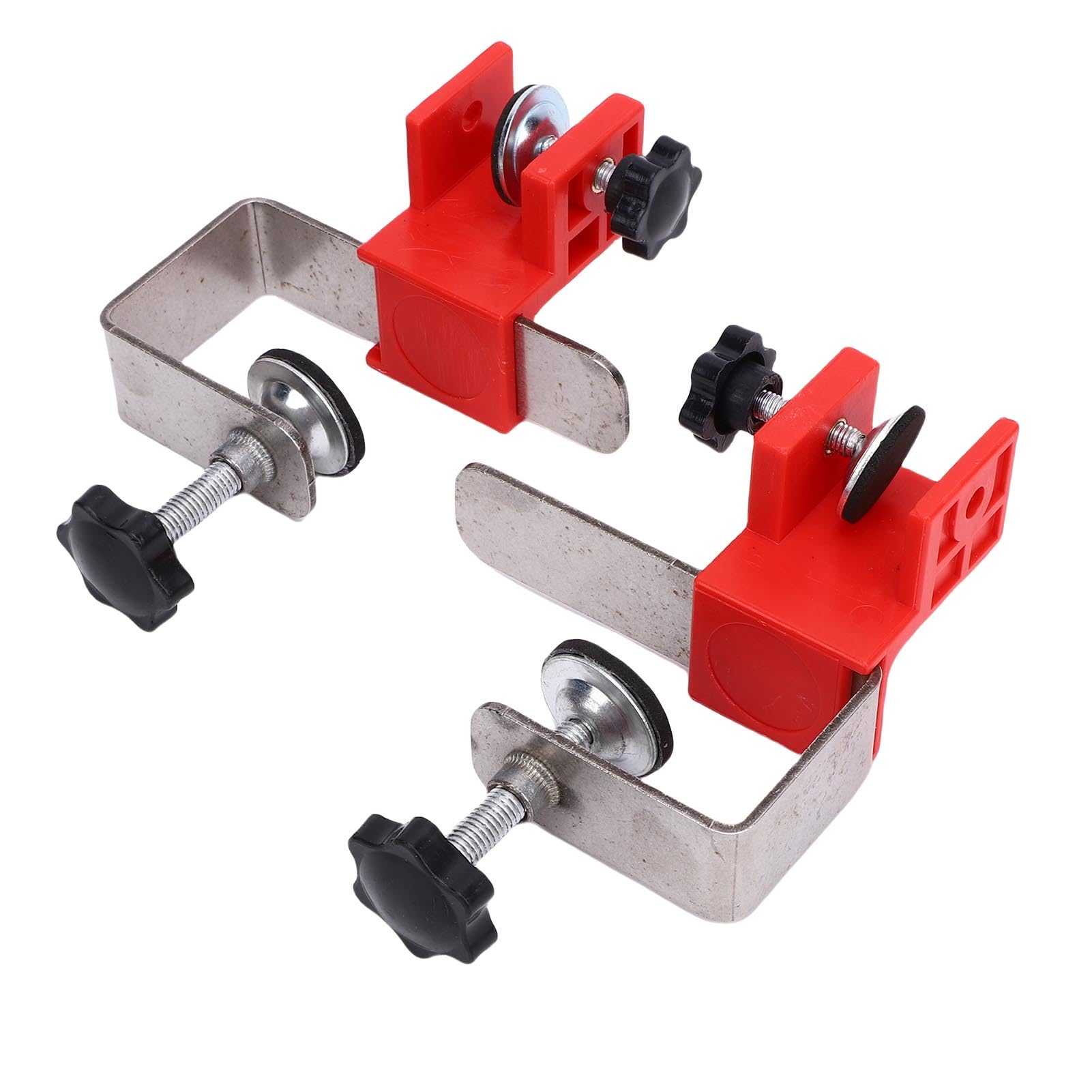 Abrazaderas de instalación frontal de cajón en acero inoxidable para muebles (1 par)