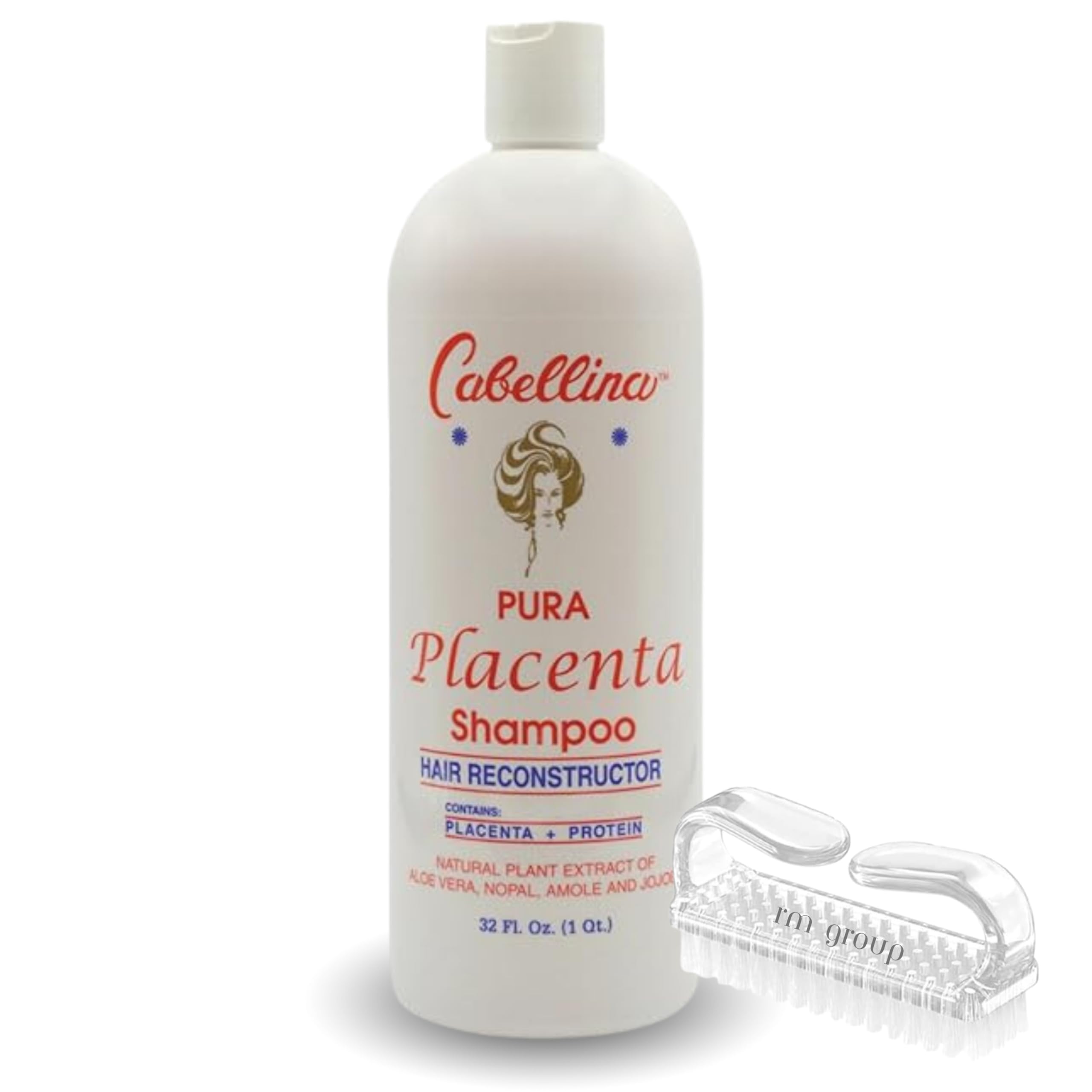 Cabellina Pura Placenta Reconstructor Shampoo with Proteins, Keratin Amino Acids & Natural Oils - 32 fl oz - 1 Count