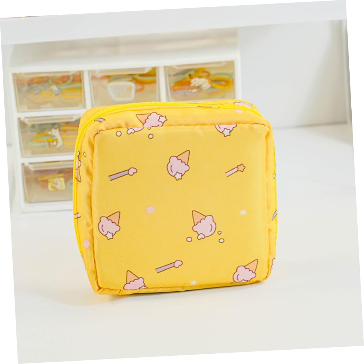 ABOOFAN 16piezas Bolsa De Almacenamiento Para Toallas Sanitarias y Tampones Diseño Adorable Bolsa Portátil Para Menstruación Para Guardar Artículos y Tarjetas