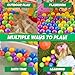 Sunny Days Entertainment 200 Premium Crush-Resistant Play Balls for Ball Pits – Non-Toxic, BPA & Phthalate Free – Vibrant Assorted Colors with Zippered Storage Bag (2.5