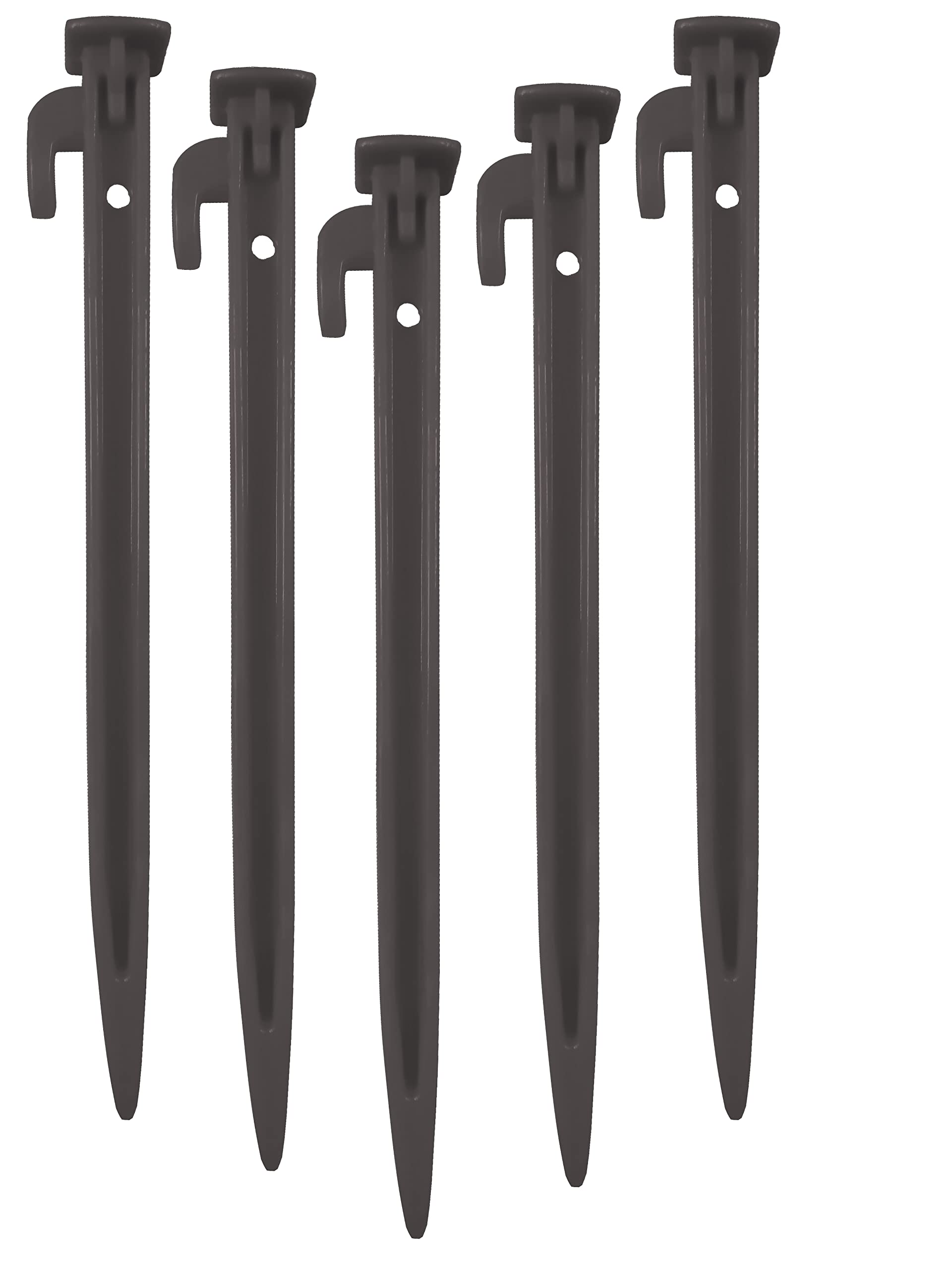 Fitfix® Plastic Tent Stakes/Ground Pegs Heavy Duty and Larger Durable Spike Hook for Campings Outdoor and Garden Lawn, Sturdy Canopy Stakes Accessories Suitable for Sand Beach Woods (Black, 5) (B0BV136N2H) Amazon Price History, Amazon Price Tracker