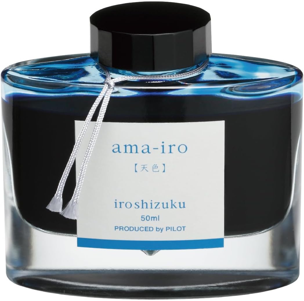 Iroshizuku Fountain Pen Ink - 50 ml Bottle - Ama-iro Sky Color (Sky Blue) (japan import)