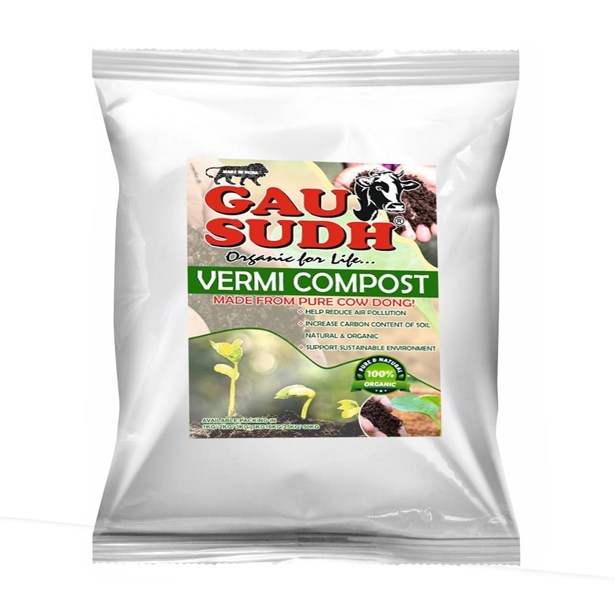 Gau SudhVermicompost Fertilizer Manure for Plants 10 KG