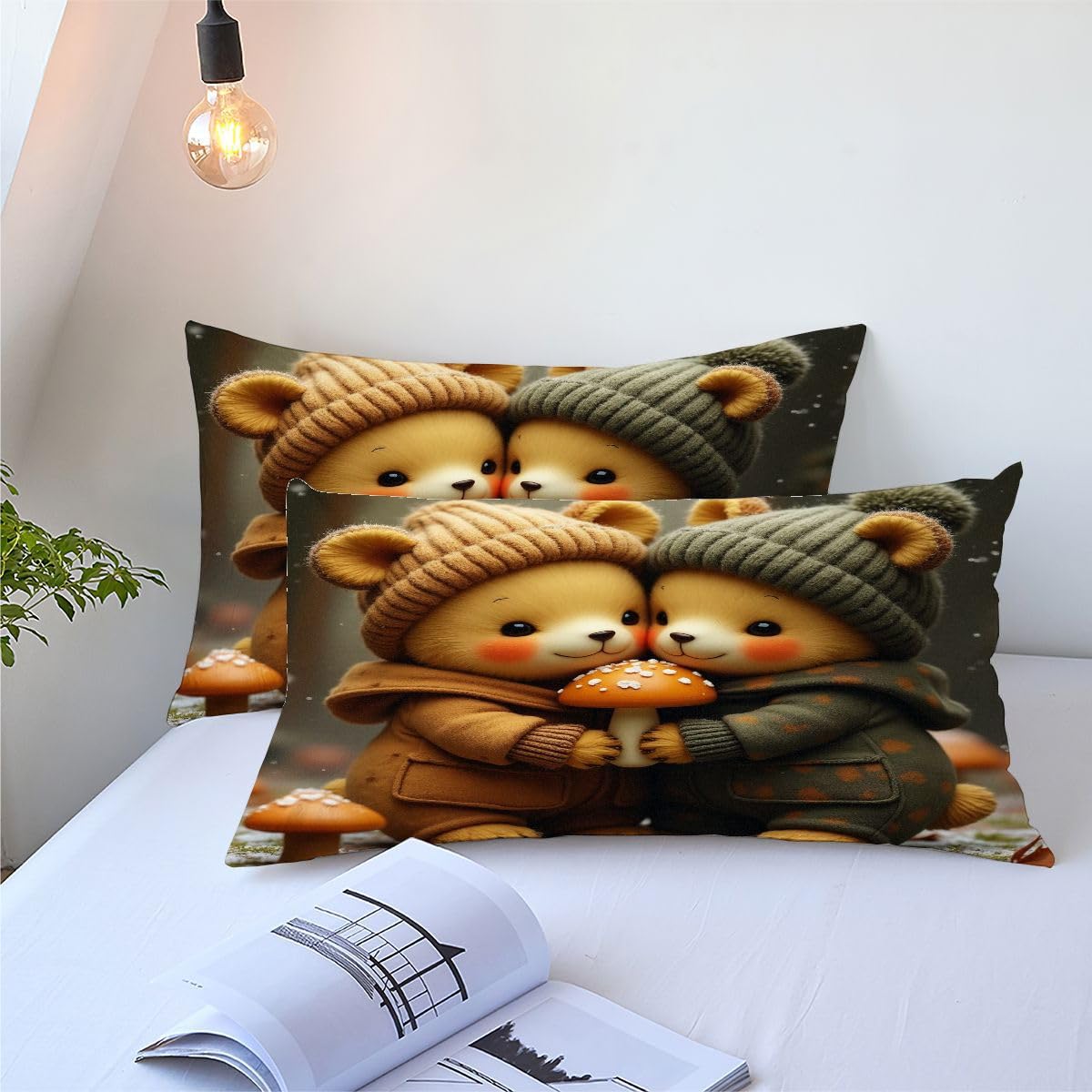 Edredón 200x200 cm Animal de Dibujos Animados, Lavable en Lavadora Juego de Cama Completo 200x200, Colcha de Microfibra con Estampado 3D + 2 Funda de Almohada para Todas Las Estaciones D183