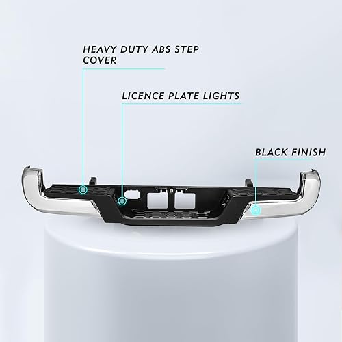 Vista 52 de Reemplazo del conjunto de parachoques trasero para Toyota Tacoma 1995 1996 1997 1998 1999 2000 2001 2002 2003 2004, parachoques de acero cromado