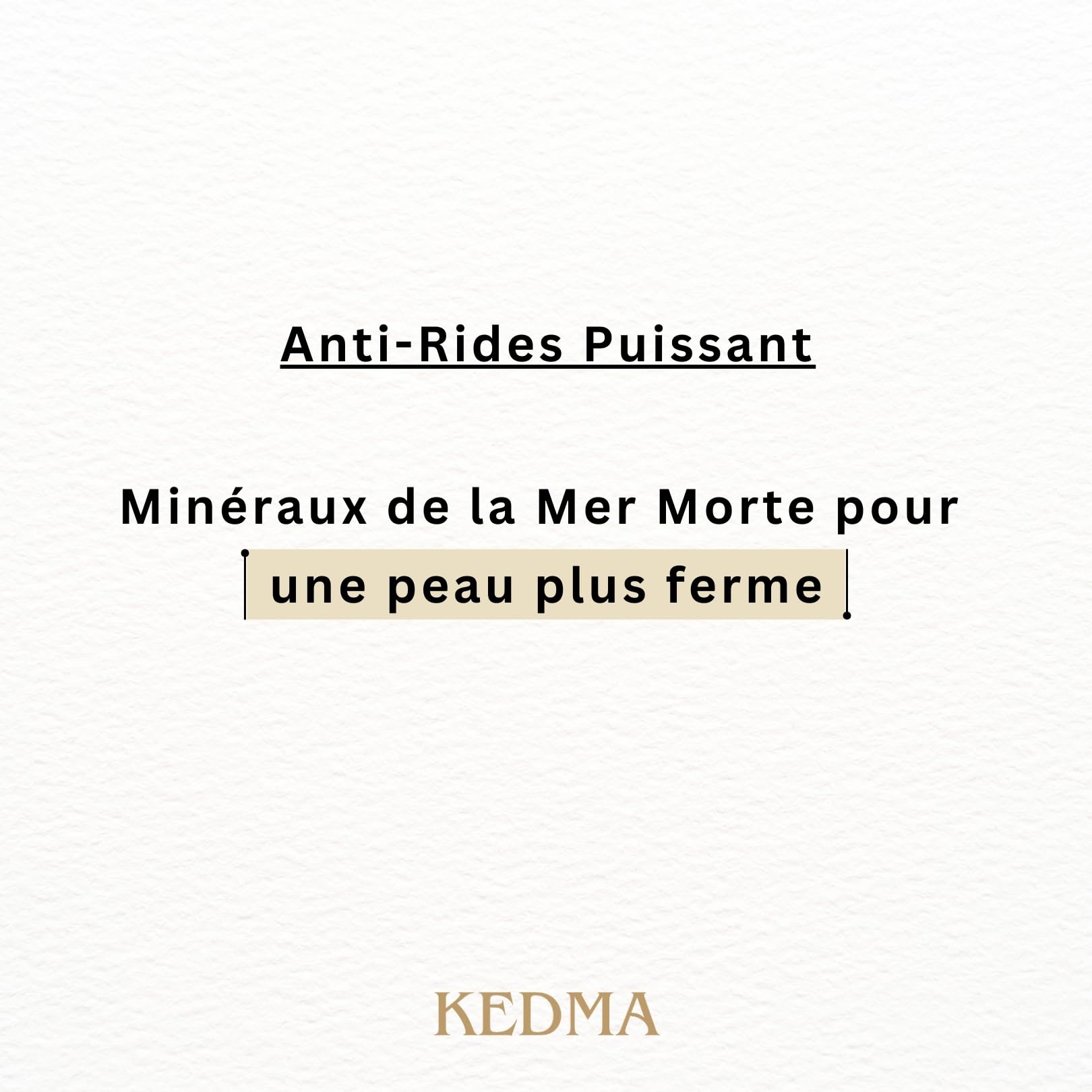 Kedma - Sérum Visage Homme aux Minéraux de la Mer Morte - Anti-Rides et Hydratant - Pour Tous Types de Peau - 50g