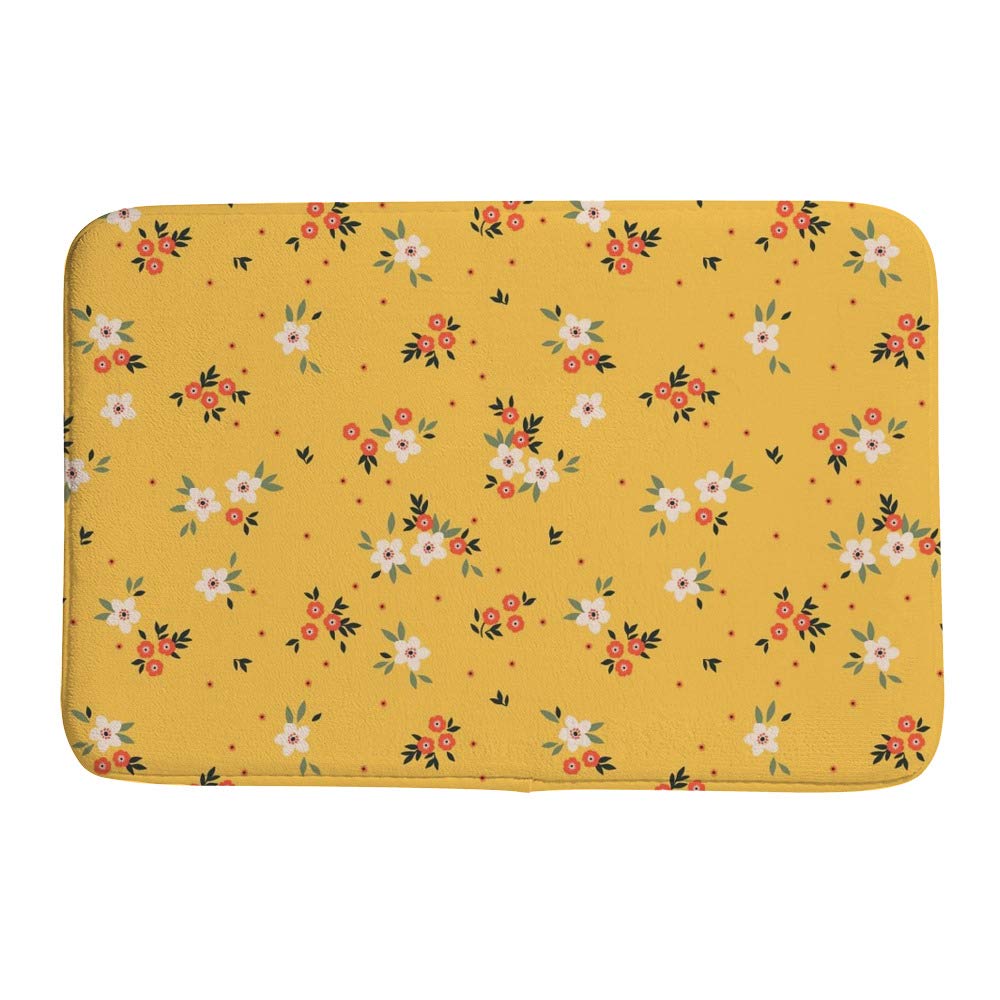 Tapis de bain absorbant à petites fleurs pour une ambiance douce dans votre douche