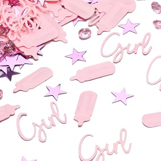 Baby Shower Decorations Confetti Baby Pink Girls Table Decor Confetti for Baby Shower Gender Reveal Party Supplies (Pink)
