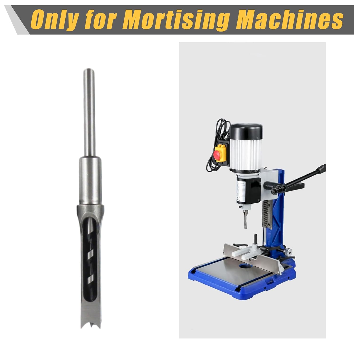 4pcs Square Hole Drill Bit Set - Mortise Bits for Wood, Woodworking Mortising Chisel Drill Bit for Drill Press, Mortise Machine and Tenon Drill Tools, 4pcs Set (1/4", 5/16", 3/8", 1/2")