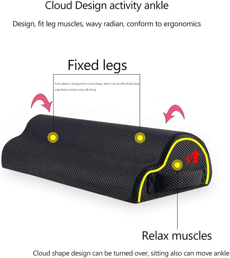 Ergonomic Leg Rest Pillow Comfortably Supports Legs, Back, and Waist, Black Suitable for Office, Home and Car (1)