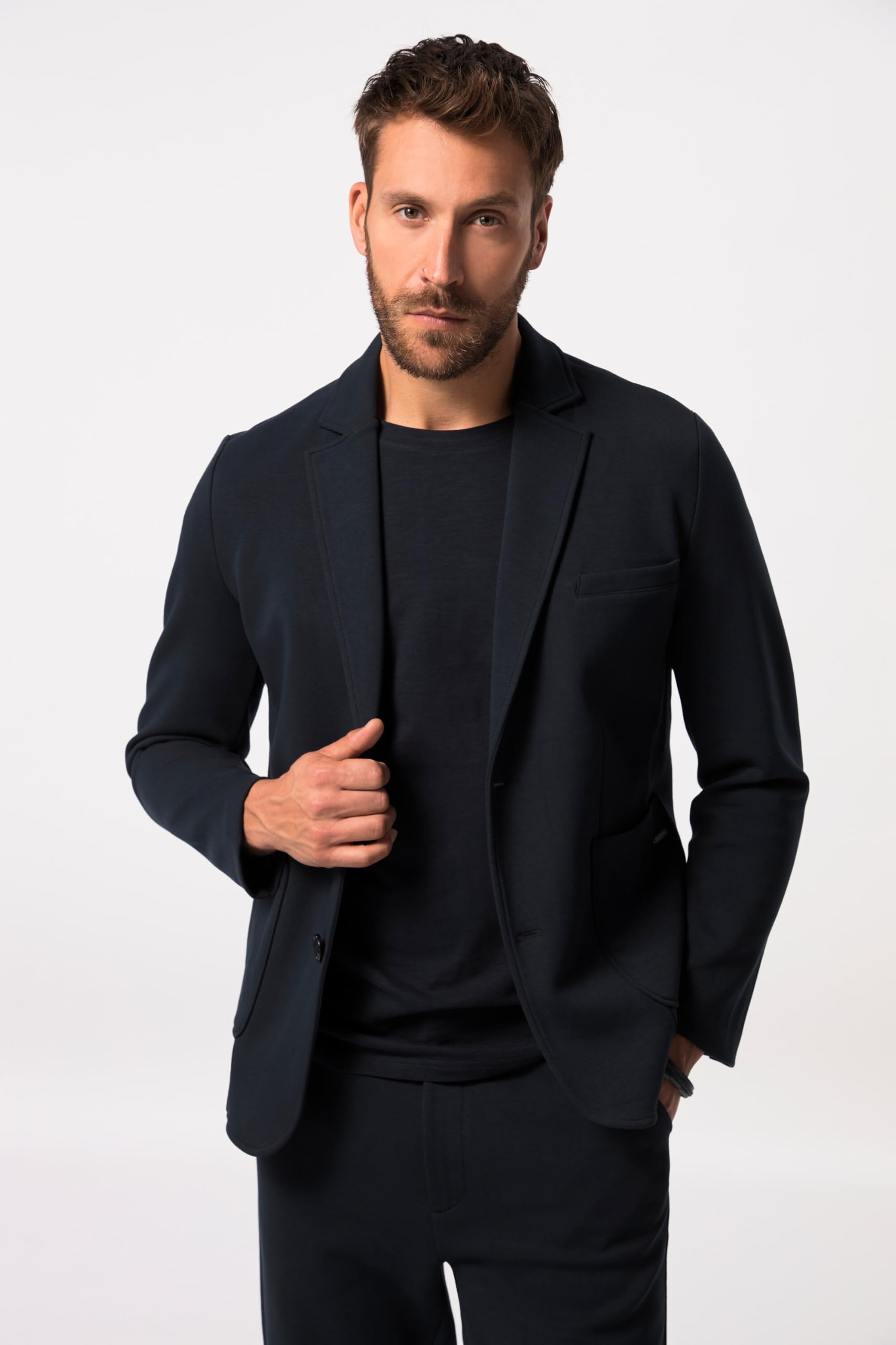 JP 1880 Męska marynarka dresowa, New York, Flexnamic Blazer, granatowy, XL