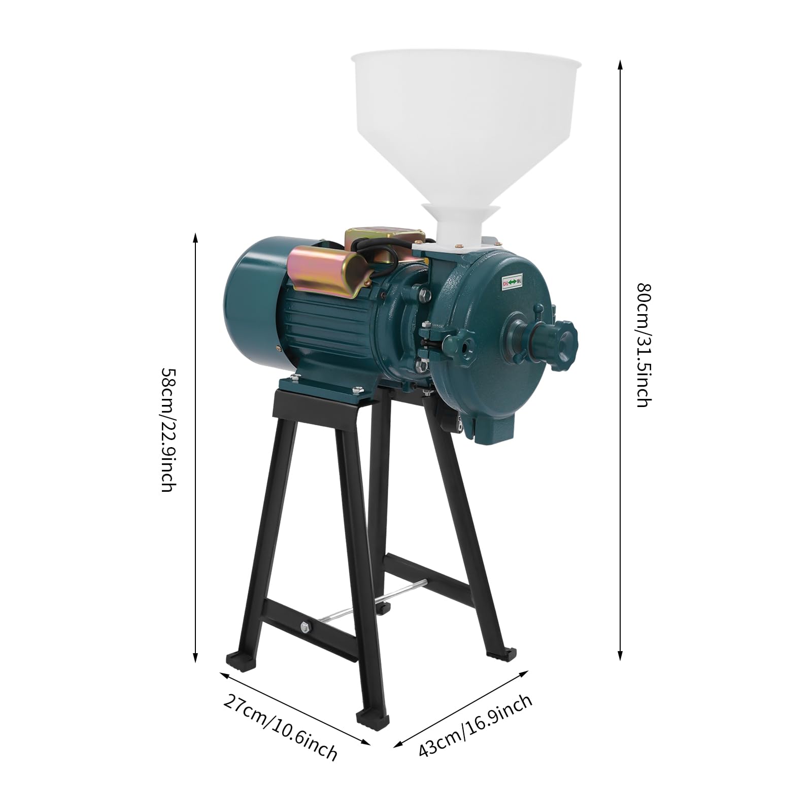 Macinino elettrico per cereali, 2200 W, 220 V, 1400 giri/min, mulino elettrico, macina spezie, per cereali, mais, paglia