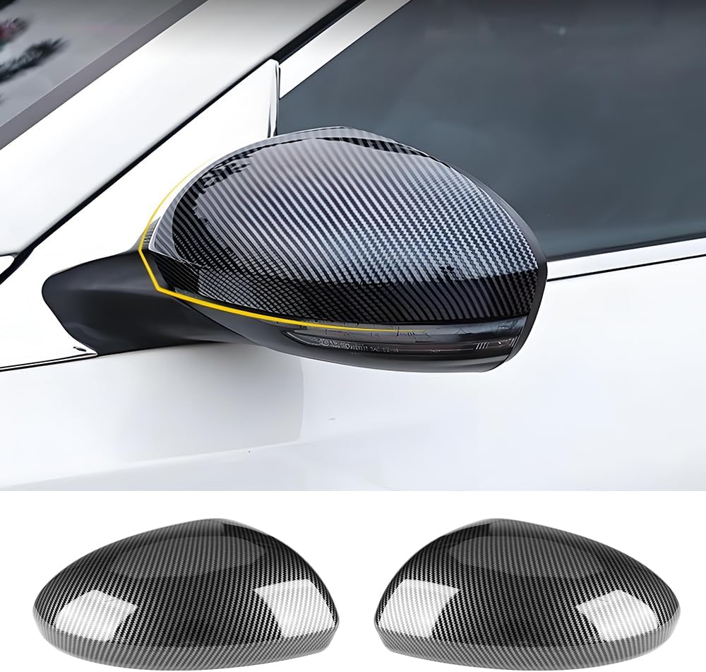 Chrome Carbon Fiber Car Side Door Mirror Trim Cover for Nissan Sentra 2020 2021 2022 2023 2024 2025 Auto Exterior Decorations Accessories Rearview Anti Scratch Protection Panel