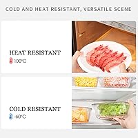 Vista 5 de GXXMEI 300 bolsas de conservación de alimentos frescos, fundas elásticas desechables para almacenamiento de alimentos, sellado de plástico, tapas
