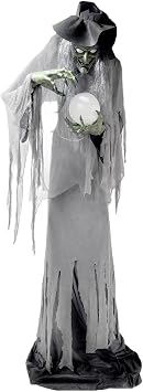 Haunted Hill Farm 9.8-Ft. Towering Witch with Magic Ball Animatronic