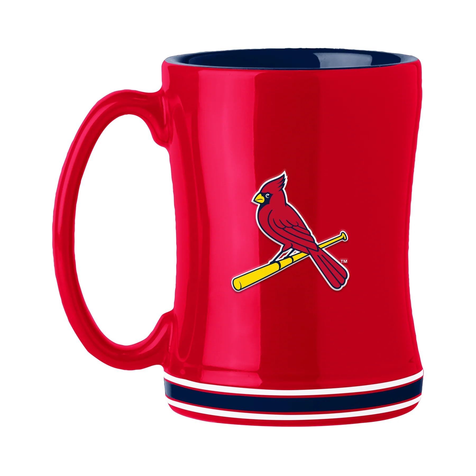 Boelter Brands MLB St. Louis Cardinals Coffee Mug14oz Sculpted Relief, Team Color, 14 Ounce