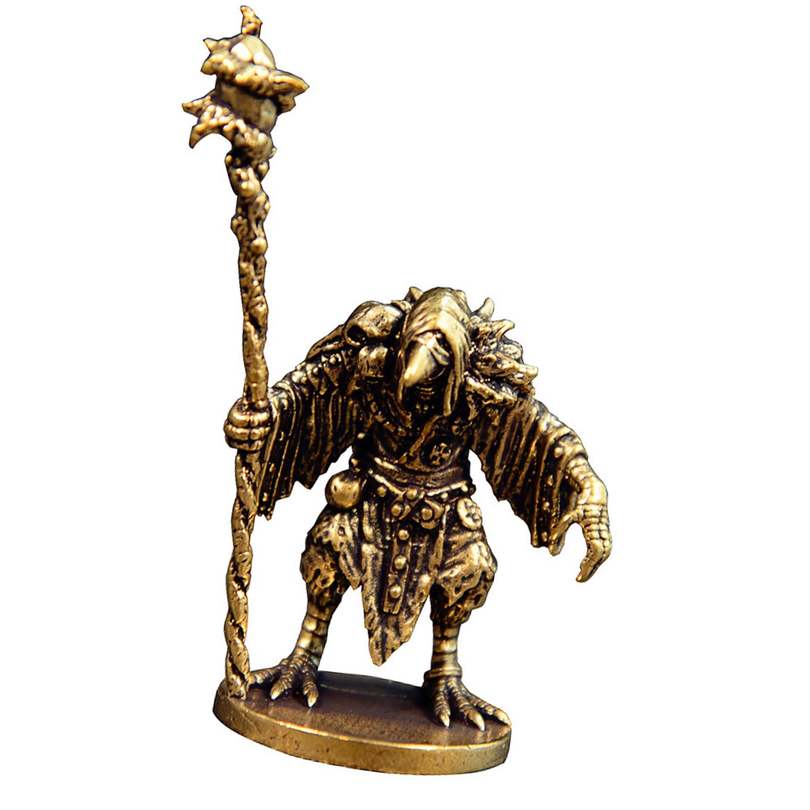 Elnwnnkc Mystical Wizard Brass Sculpture Handcrafted Home Decor for Themed Parties and Collections Mystical Copper Decor