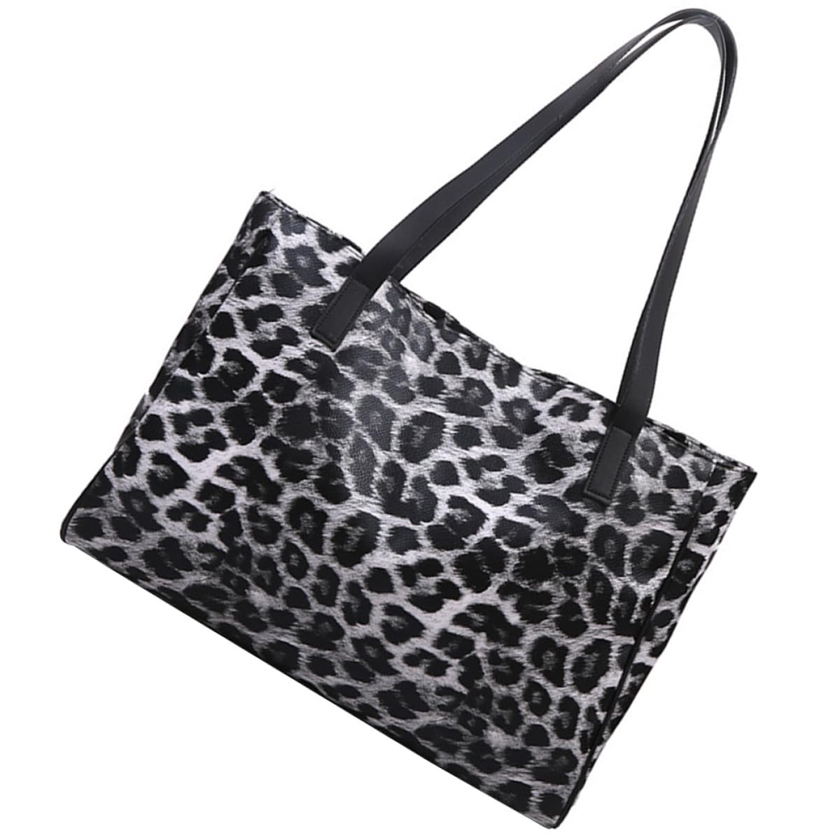 Bolso de Leopardo Gran Capacidad y Diseño Único para Mujer Hecho de Pu Reutilizable, Adecuado para Compras y Almacenamiento Diario