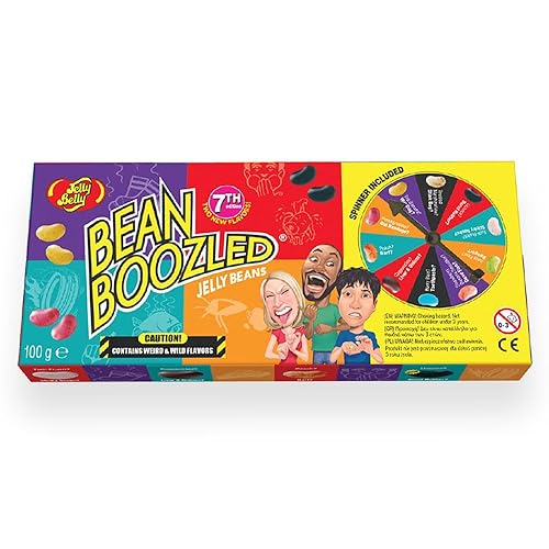 Jelly Belly Bean Boozled (100g) - Candy Fun with Wheel of Fortune - Jelly Beans Gross & Delicious 7th Generation - Extreme Game for Brave - 20 Classic & Crazy Varieties for Party, Hen Party & Game