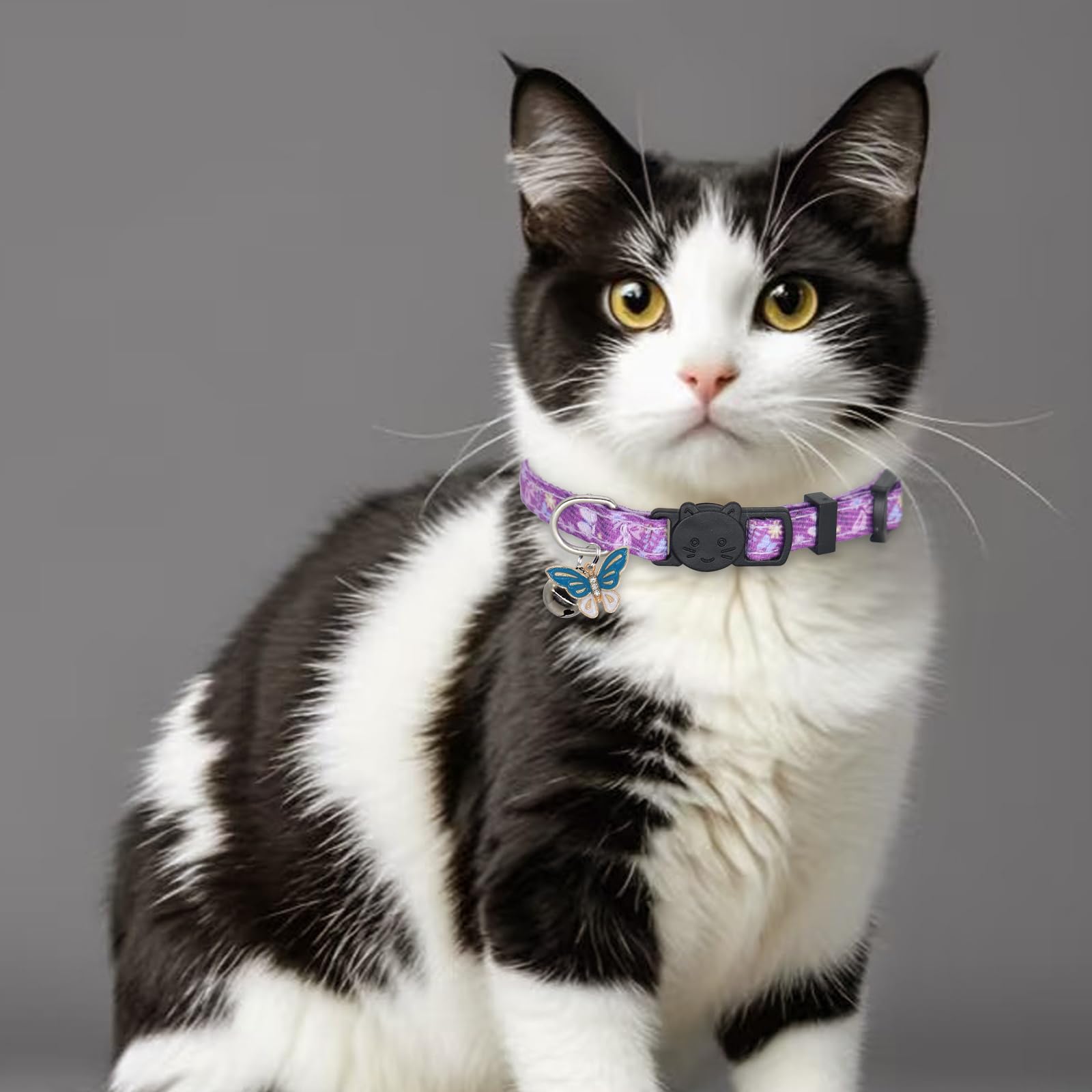 Katzenhalsband, Baumwolle, 2 Stück, Katzenhalsband mit Glöckchen, Abreißhalsbänder für Mädchen, Jungen, Katzen, Kätzchen