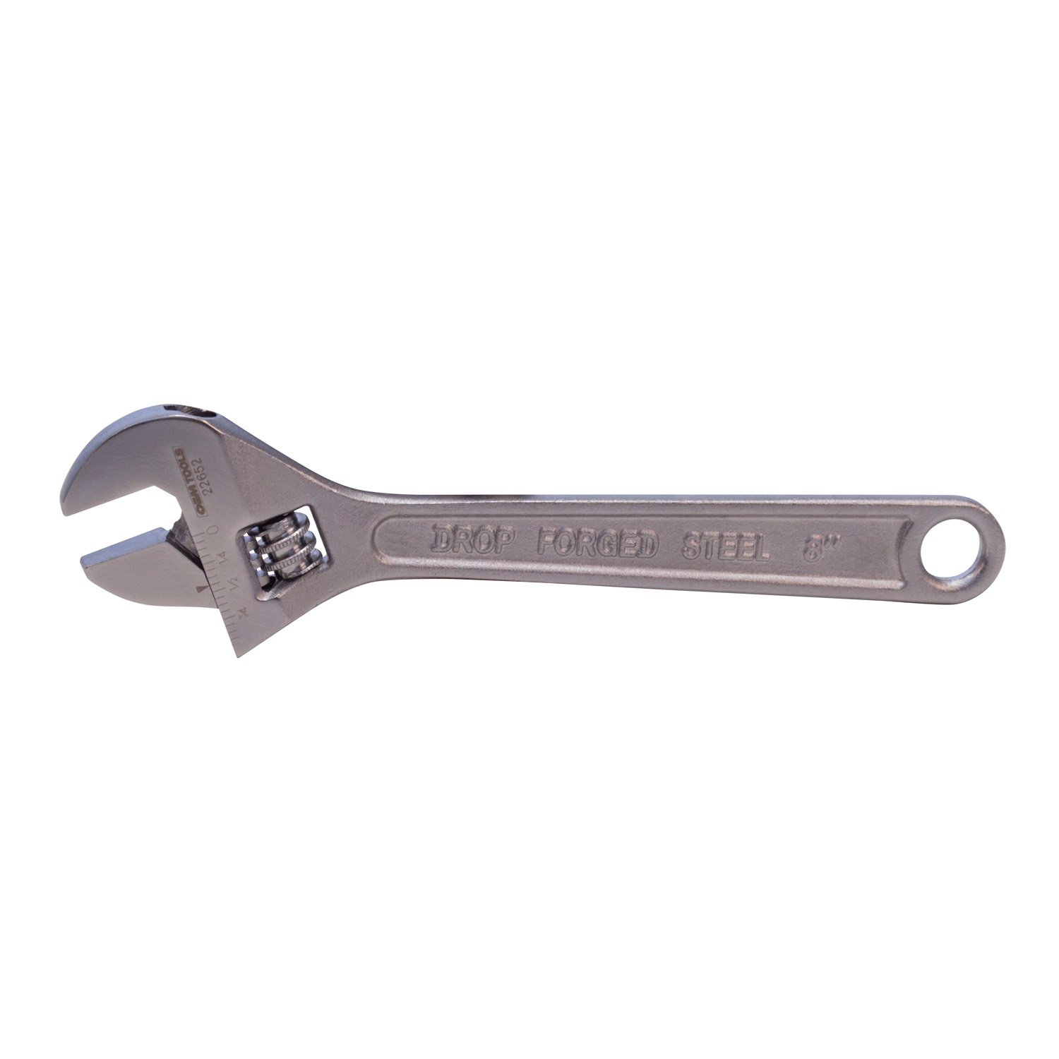 OEMTOOLS 22652 8 Inch Adjustable Wrench, Small Adjustable Wrench for Tight Spaces, Chrome Plated Small Wrench, Heat-Treated Alloy Steel,