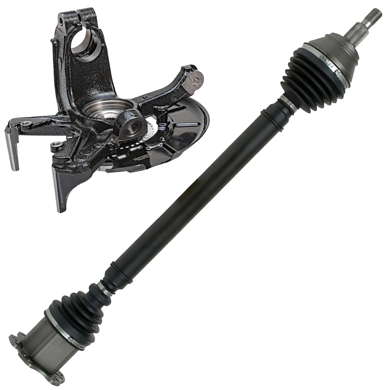 Detroit Axle - Front Right Steering Knuckle and Wheel Hub Bearing CV Axle