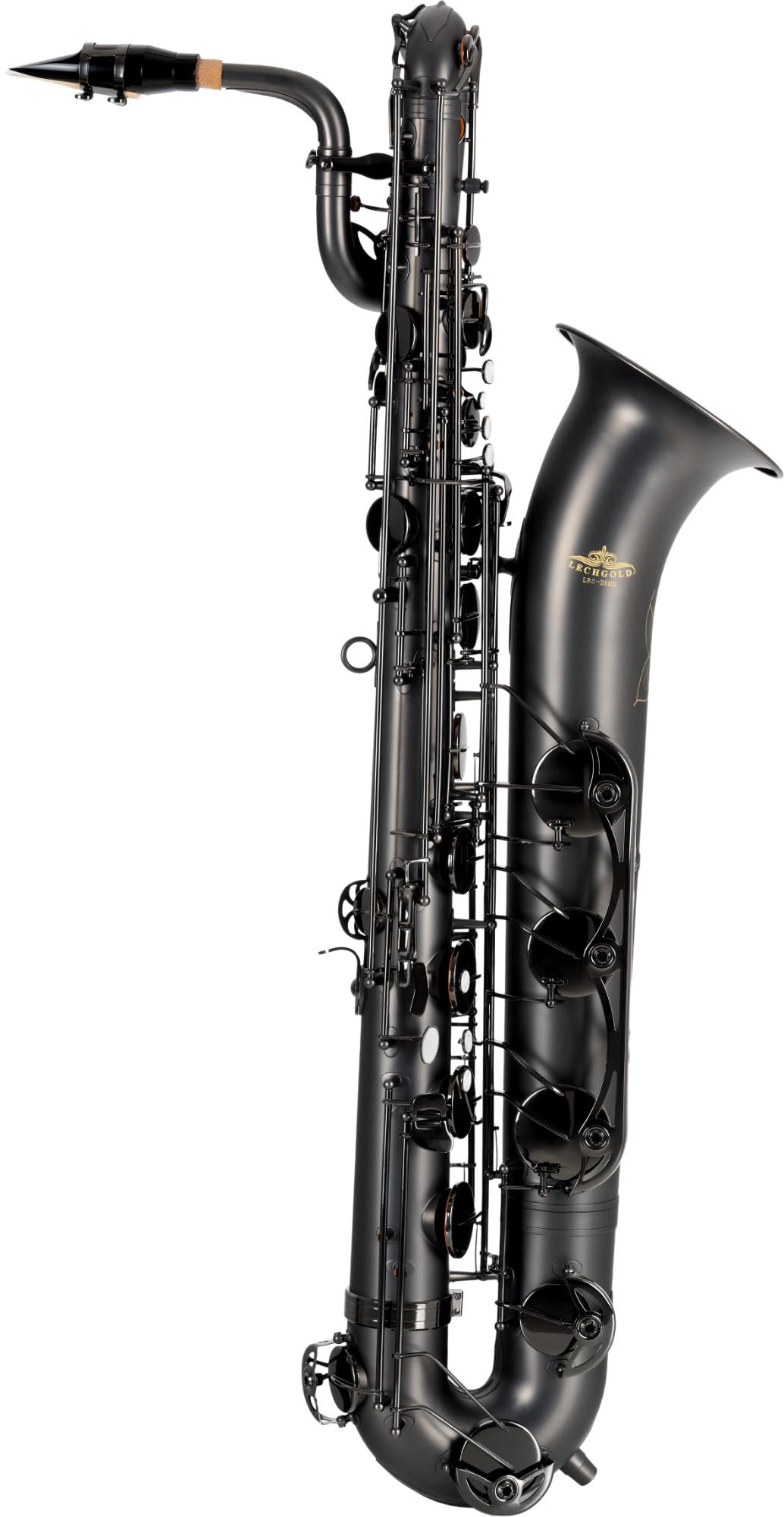 LBS-25MB Sassofono Baritono Nero Laccato, Modello: LBS-25MB | Intonazione: Eb, S-Collo: Ottone, nero laccato, Corpo: Ottone, nero laccato, Meccanica: Nichelata nera, Porta spartiti