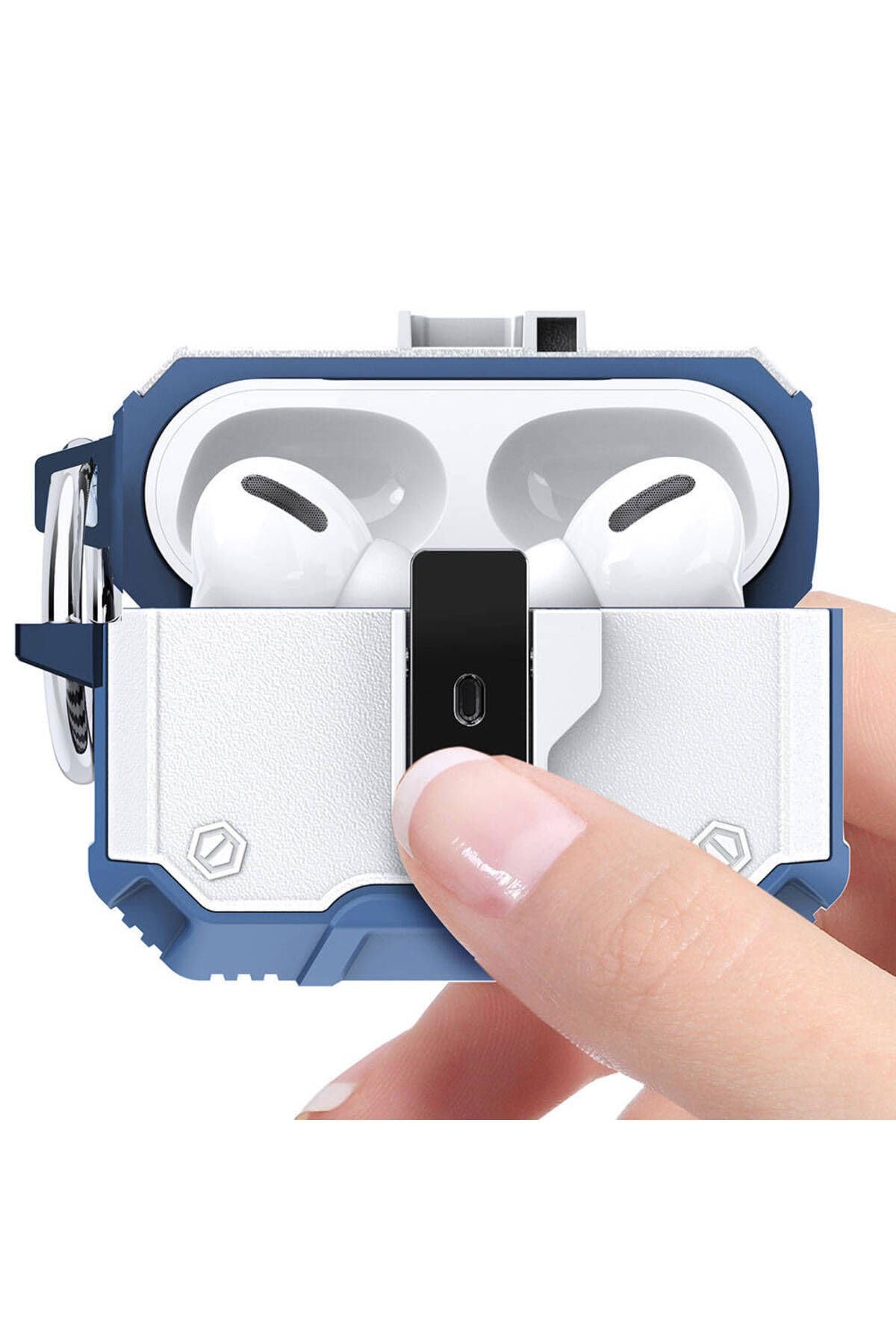 CONSTRAIN Air Pods Pro 2 Zore Airbag 35 İle Uyumlu Darbelere Karşı Dayanıklı Düğmeli Kılıf, Yeşil