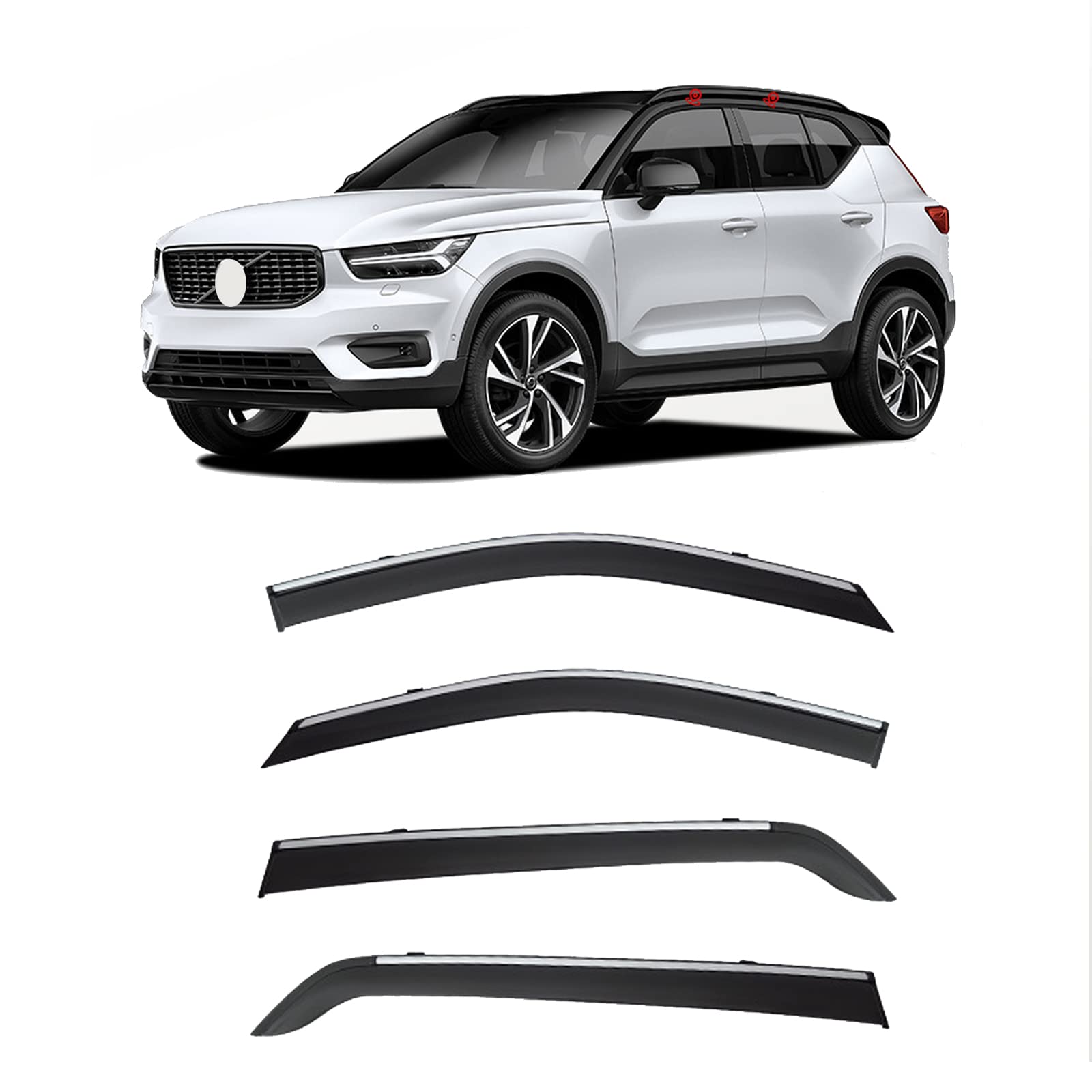 Amazon | ボルボ XC40 サイドバイザー ドアバイザー サイドバイザー 