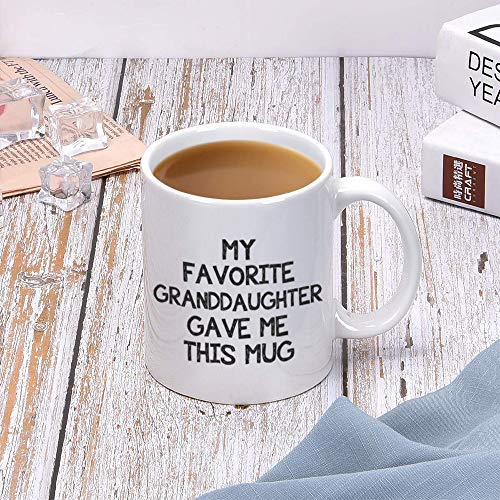 Funny Grandparent Coffee Mug - My Favorite Granddaughter Gave Me This Mug - Unique Birthday Grandparents Day New Year Christmas Gifts for Grandma Grandpa From Granddaughter - Novelty Tea Cup 11oz - Image 4