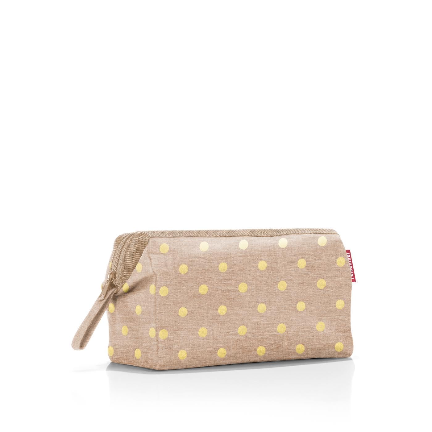 reisenthel travelcosmetic Metallic Dots Coffee Travel Cosmetic Bag, Strong, Sturdy and Practical, Hand Strap