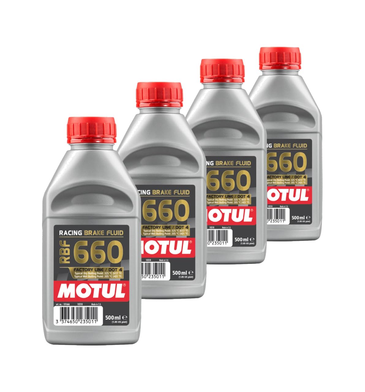 Kit de 4X Líquido de Frenos Racing Brake 660 0,5L KT-176