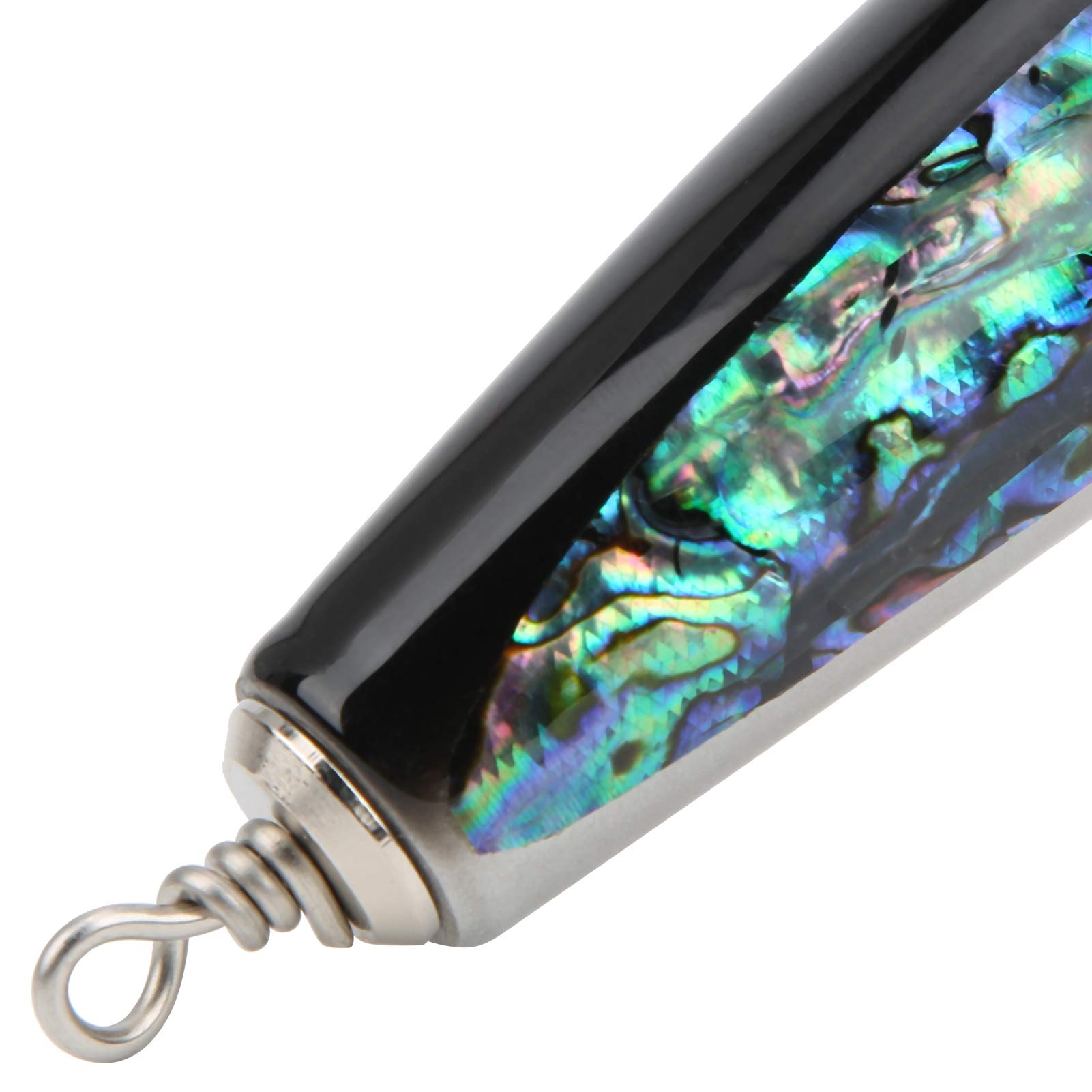 Leurre de Pêche en Coquille D'ormeau, Appât en Bois Durable pour Les Amateurs de Pêche, Manivelle pour Thon, Mérou, Daurade, 9x1,4 Pouces