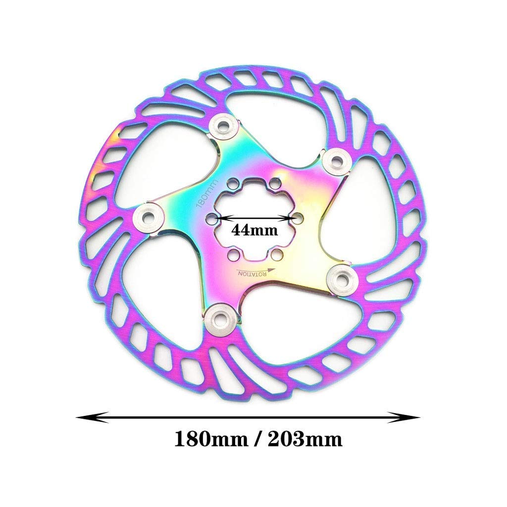 Rotor de vélo de Frein à Disque Flottant 180mm / 203mm avec 6 boulons - coloré