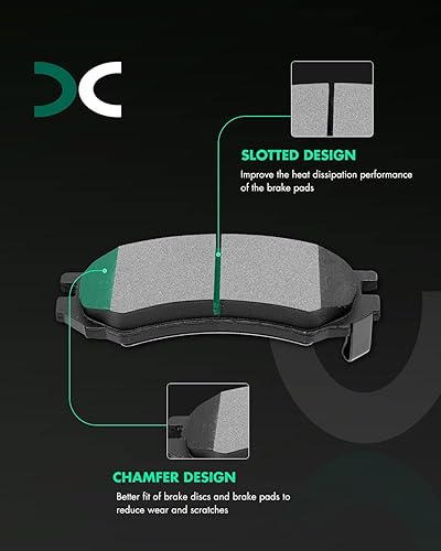 Miniatura 375 de Kits de frenos y rotores, rotores de freno SCITOO y 8 pastillas de cerámica para 08-12 para Chrysler Town & Country, 08-12 para Dodge Grand Caravan
